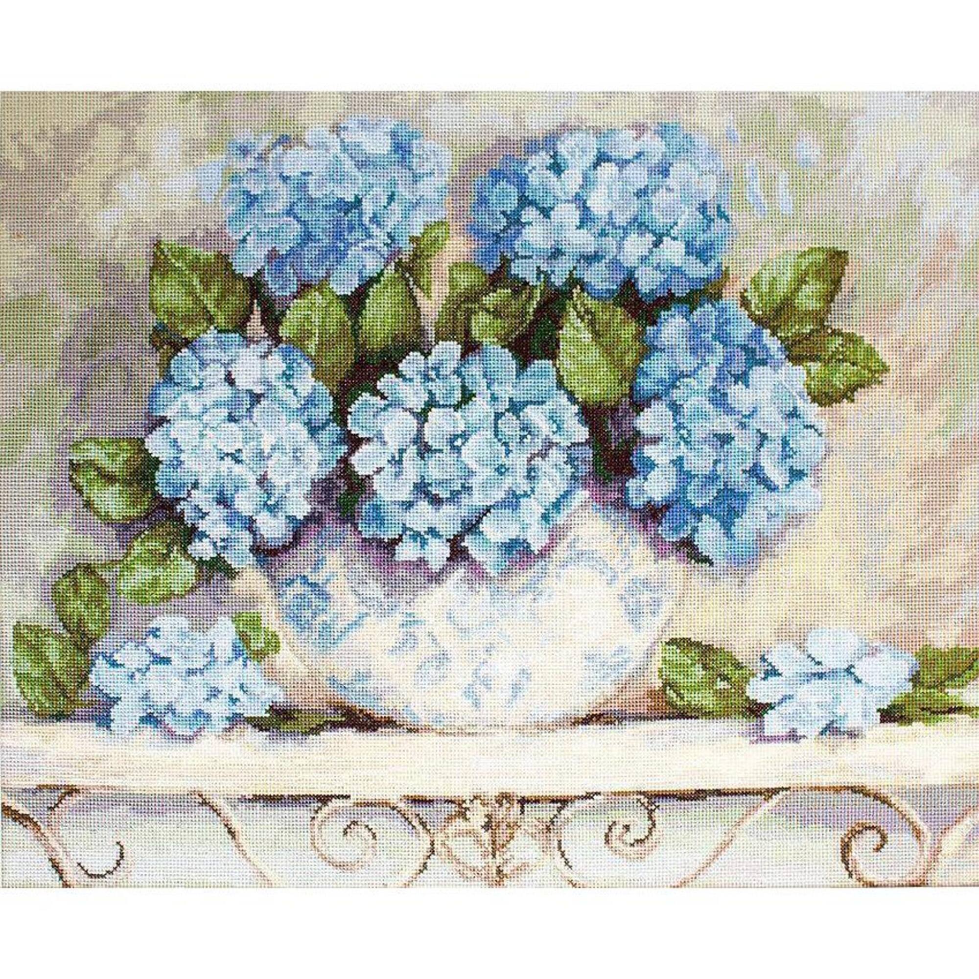 Luca-s Hydrangeas B2328L Counted Cross Stitch Kit